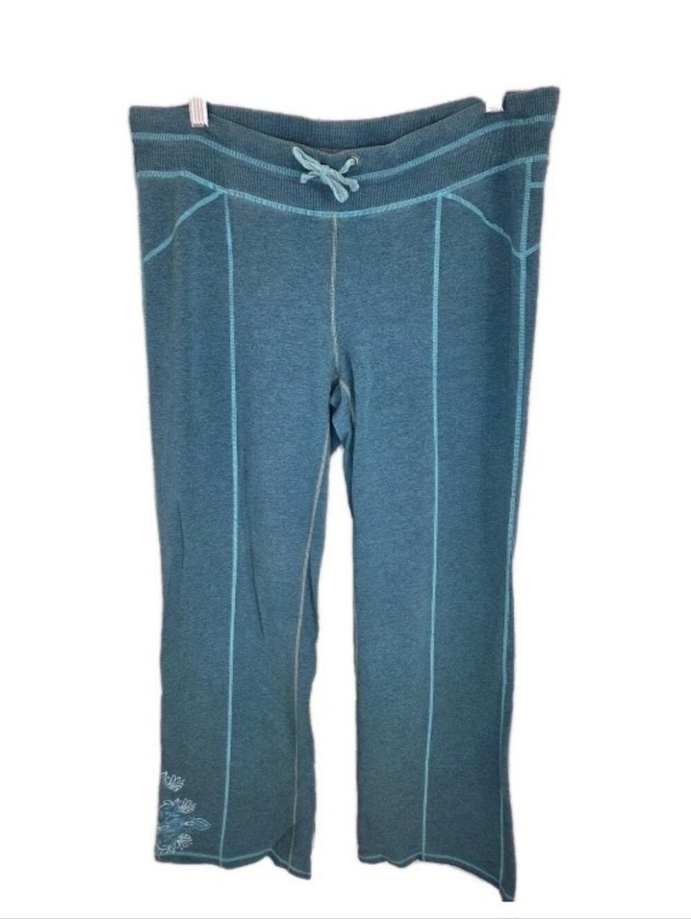 Athleta KickBooty Tech Stretch Pants Womens Size M Teal Sporty Y2K